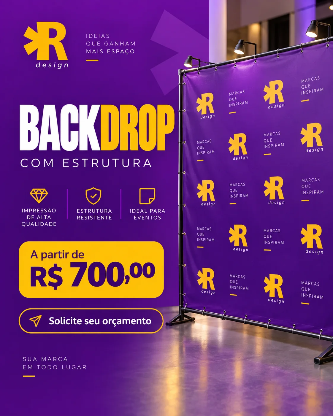 Backdrop com estrutura