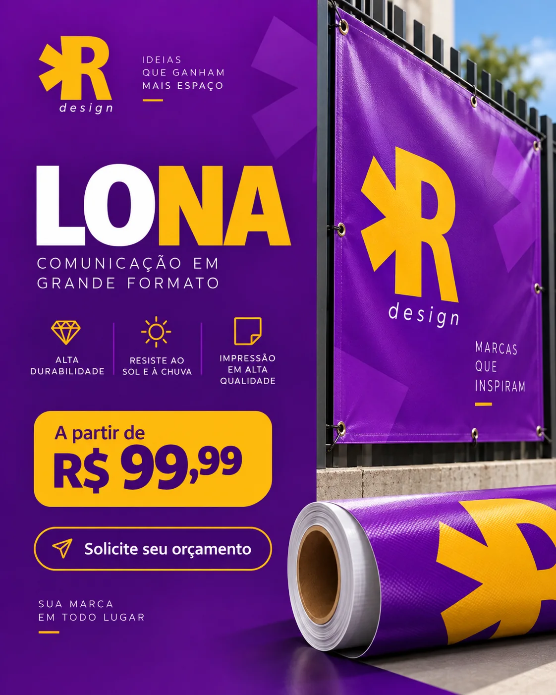 Lona com ilhós